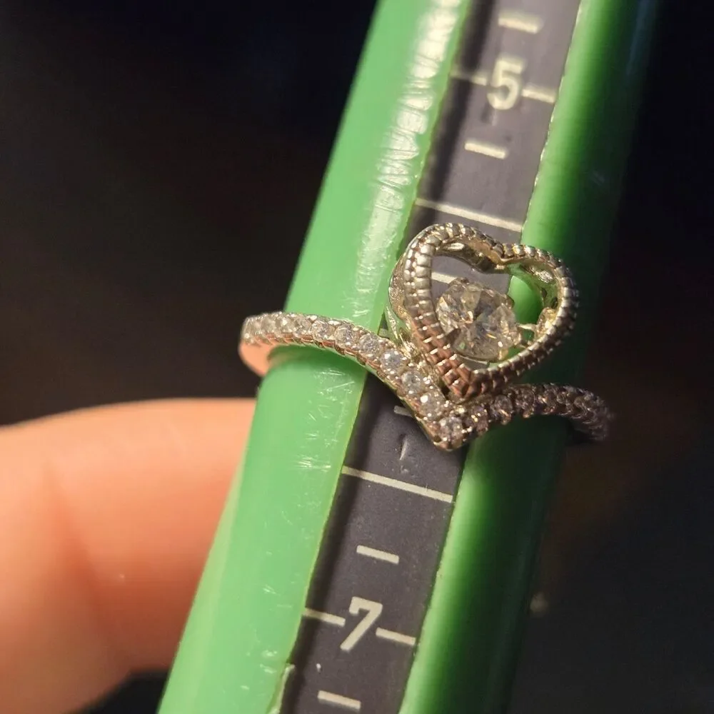 Mobile Heart vintage sterling silver ring sz 6